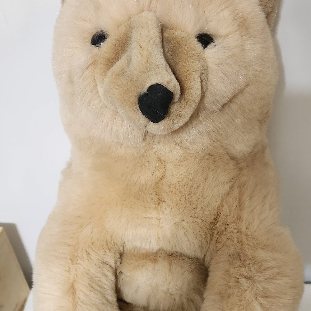 Vintage Large 20” Folktails Folkmanis Brown Bear Puppet Realistic Educational